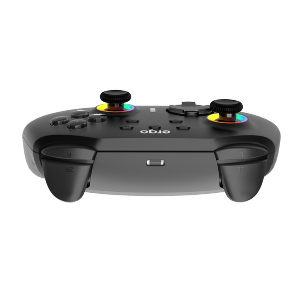 Геймпад Ergo GG04BT, Black, бездротовий (Bluetooth 5.0) / Type-C, для ПК / Nintendo Switch / Android TV, вібрація, 8 кнопок / 2 стіка / D-Pad, RGB підсвічування, 600 mAh - 4