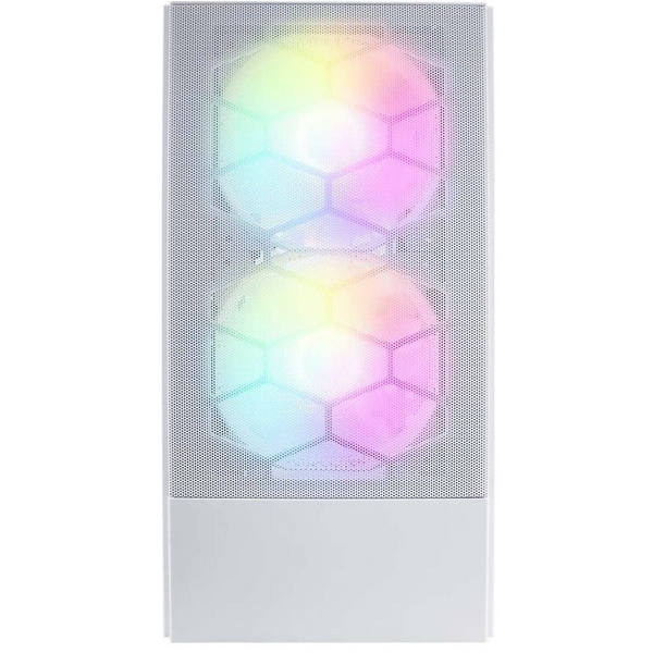 Корпус 1stPlayer X4-M-WH-2F1P-W-1F1-W, White, без БЖ, Mini Tower, Micro ATX / Mini ITX, 1xUSB 3.0 / 2xUSB 2.0, макс. CPU - 160 мм / VGA - 330 мм, 3x120 мм RGB, бічна панель із загартованого скла - 3