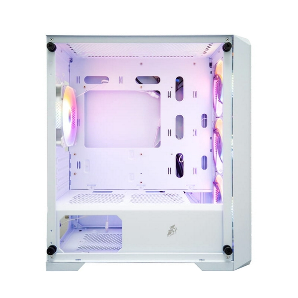 Корпус 1stPlayer T5-WH-4F1-W, White, без БЖ, Mini Tower, Micro ATX / Mini ITX, 1xUSB 3.0 / 2xUSB 2.0, макс. CPU - 165 мм / VGA - 330 мм, 4x120 мм ARGB, бічна панель із загартованого скла - 4