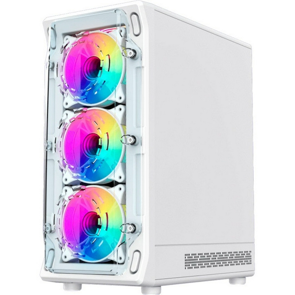 Корпус GameMax Starlight 2 AW, White, без БЖ, Mid Tower, для ATX / MicroATX / Mini-ITX, 1xType-C / 1xUSB 3.0 / 1xUSB 2.0, макс. CPU - 155 мм / VGA - 330 мм, 6x120 мм ARGB, бічна панель із загартованого скла - 3