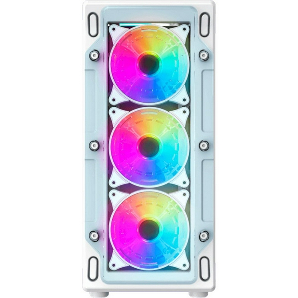 Корпус GameMax Starlight 2 AW, White, без БЖ, Mid Tower, для ATX / MicroATX / Mini-ITX, 1xType-C / 1xUSB 3.0 / 1xUSB 2.0, макс. CPU - 155 мм / VGA - 330 мм, 6x120 мм ARGB, бічна панель із загартованого скла - 4