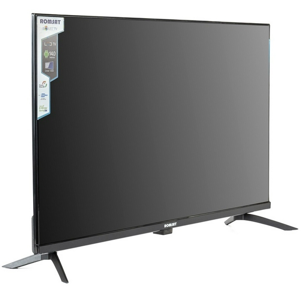 Телевізор 32" Romsat 32HSQ1221T2, Black, LED, 1366х768, 60 Гц, 3500:1, Smart TV (Android 14), DVB-T2/C, Wi-Fi, Bluetooth, RJ45, 2xHDMI, 2xUSB, 2 x 10 Вт, VESA 100x100 - 2