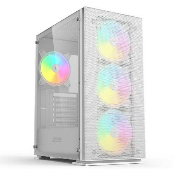 Корпус 2E Gaming Virtus Neo Tempered Glass White, без БЖ, Mid Tower, для ATX / Micro ATX / Mini ITX, 1xUSB 2.0, 2xUSB 3.0, 1x120 ARGB Fan, 3x140 ARGB Fan, бічна панель із загартованого скла (2E-G3301NW)