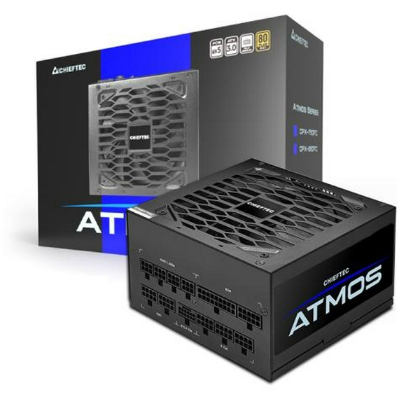 Блок живлення 750 Вт, Chieftec ATMOS, Black, модульний, 80+ Gold, Active PFC, 120 мм FDB, 4xMolex / 9xSATA / 1x16-pin / 4x6+2-pin / 1x20+4-pin / 2x4+4-pin, захист AFC/OCP/OPP/OTP/OVP/SCP/SIP/UVP (CPX-750FC) - 5
