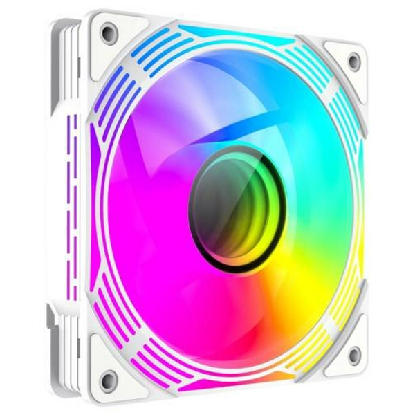 Вентилятор 120 мм, GameMax KF300, White, 3 шт, 120х120х25 мм, RGB підсвічування, 800-1600 об/хв, 31.2 дБ, 4-pin (PWM) / 3-pin (RGB), Hydraulic Bearing, ARGB HUB, пульт ДК (KF300 WH) - 3