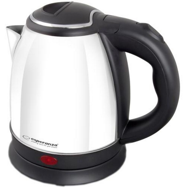 Електрочайник Esperanza "Parana", White/Black, 1350 Вт, 1 л, дисковий, нержавіюча сталь (EKK128W)