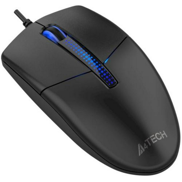 Миша A4Tech N-530 Black, USB, оптична, синє підсвічування, 1200 dpi, 3 кнопки, 1.5 м - 7