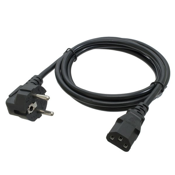 Кабель живлення від мережі PC-186, Black, 1.8 м, Patron, CEE 7/7 - IEC C13, 3x0.75 мм² (PN-POW-18)