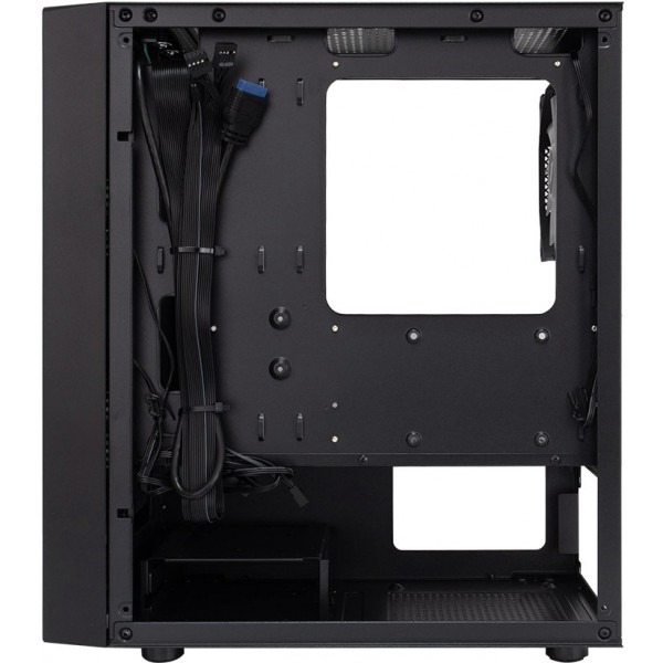 Корпус 1stPlayer BS-2-BK-3F1, Black, без БЖ, Mini Tower, Micro ATX / Mini ITX, 1xUSB 3.0 / 2xUSB 2.0, макс. CPU - 155 мм / VGA - 285 мм, 3x120 мм RGB, бічна панель із загартованого скла - 4