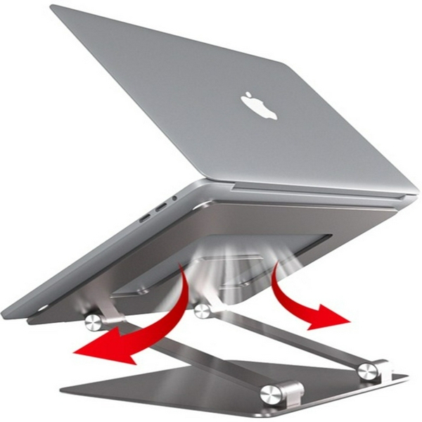 Підставка для ноутбука до 17.3" OfficePro LS111G, Grey, алюміній/силікон, регулювання нахилу - 2