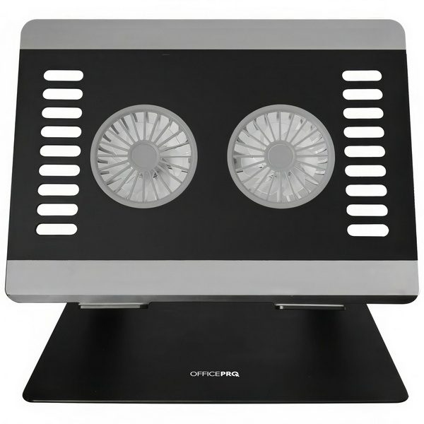 Підставка для ноутбука до 15.6" OfficePro LS122B, Black, USB, вентилятор (2 x 80 мм), алюміній/пластик, регулювання куту нахилу та висоти - 7