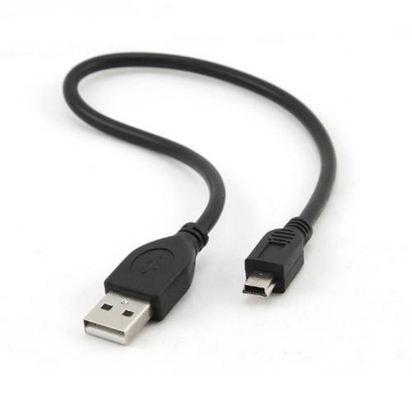 Кабель USB 2.0 AM - miniUSB (5P), 30 см, Black, Cablexpert (CCP-USB2-AM5P-1)