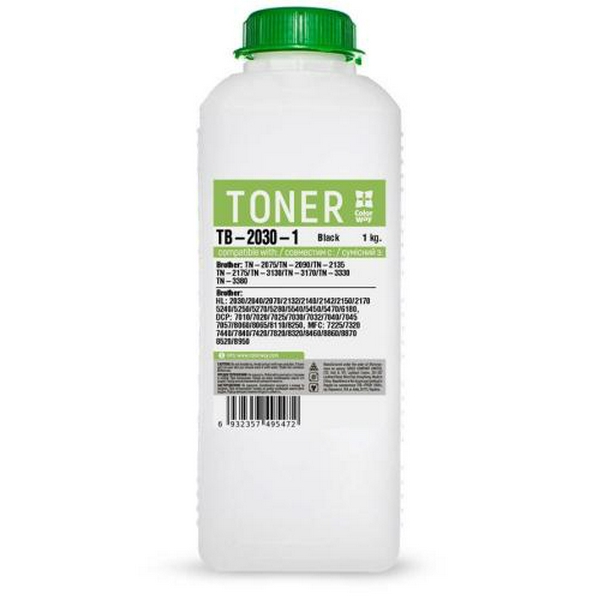 Тонер Brother HL-2030/2040/2070/5240/5250/5270/5280, 1 кг, ColorWay (TB-2030-1)