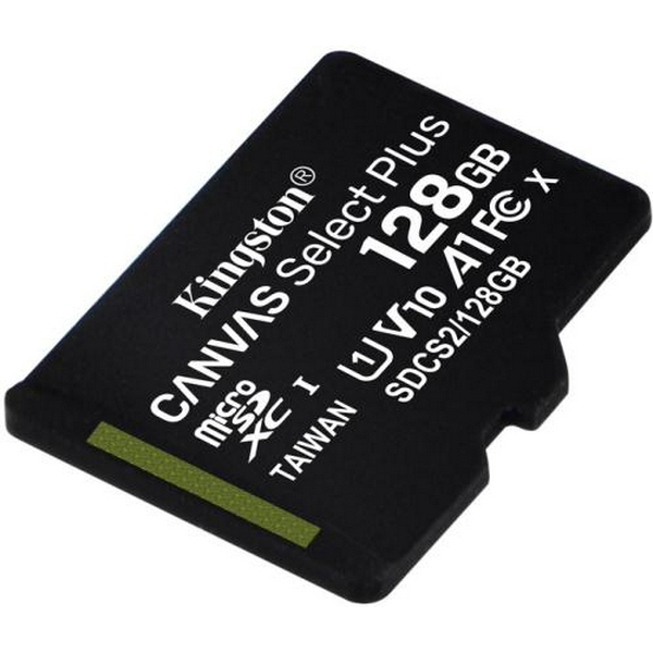 Карта пам'яті microSDXC, 128Gb, Kingston Canvas Select Plus, Class10 UHS-I U1 V10 A1, без адаптера, до 100 МБ/с (SDCS2/128GBSP) - 2
