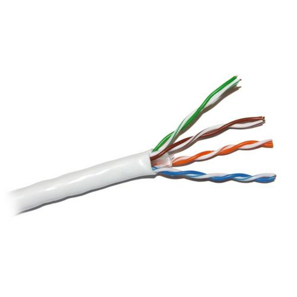 Кабель UTP, Cu (мідь), для внутрішньої прокладки, 4x2x0,51 мм, Atcom Premium, бухта 305 м, 6-а категорія (до 1Gb/s) (14377)