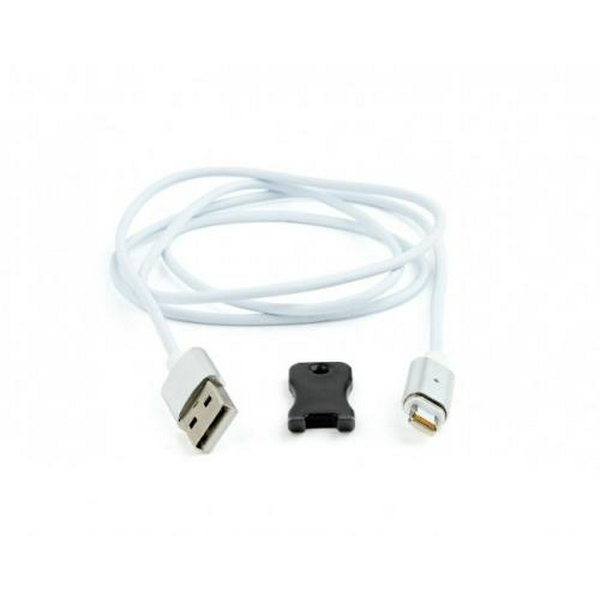 Кабель USB AM - Lightning, 1 м, White, Cablexpert, магнітний конектор (CC-USB2-AMLMM-1M)
