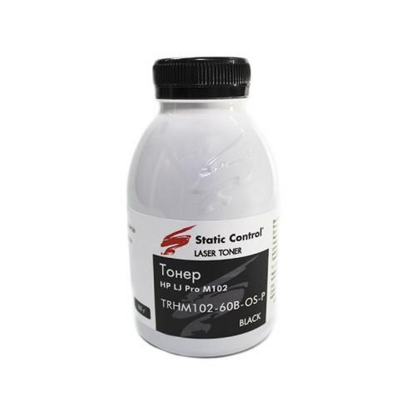 Тонер HP LJ M102/M104/M106/M130/M132/M134/M203/M227, Black, 60 г, Static Control (TRHM102-60B-OS-P)