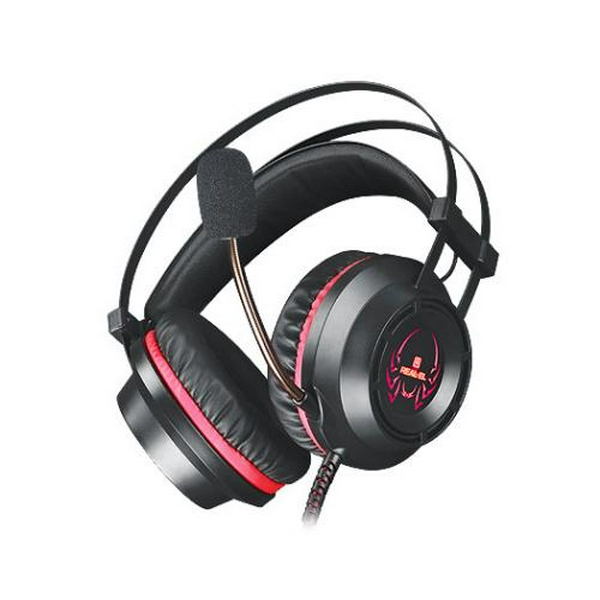 Навушники REAL-EL GDX-7450 Backlit, Black, Mini jack + USB, накладні, мікрофон, кабель 2.2 м (GDX-7450)