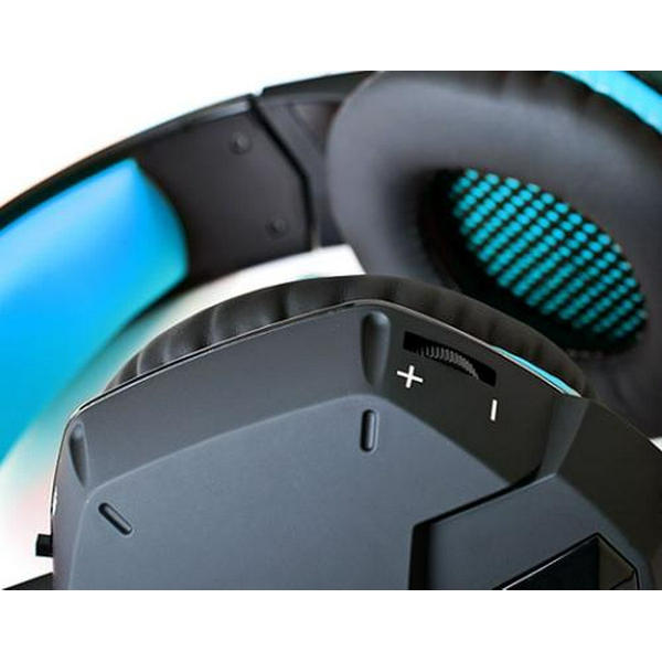 Навушники REAL-EL GDX-7500, Black/Blue, Mini jack 3.5 мм, накладні, мікрофон, кабель 1.2 м + 1 м (GDX-7500) - 5