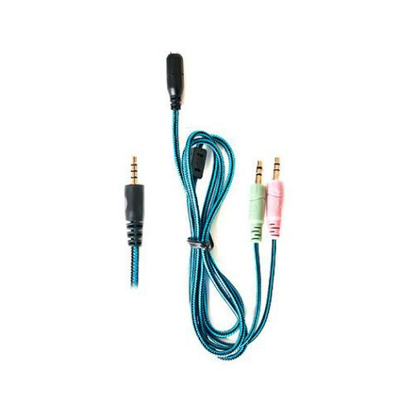 Навушники REAL-EL GDX-7500, Black/Blue, Mini jack 3.5 мм, накладні, мікрофон, кабель 1.2 м + 1 м (GDX-7500) - 6