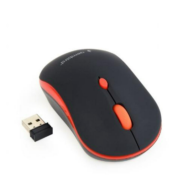 Миша Gembird MUSW-4B-03-R бездротова, Black/Red, dpi:1600, USB, 2xAAА (MUSW-4B-03-R)