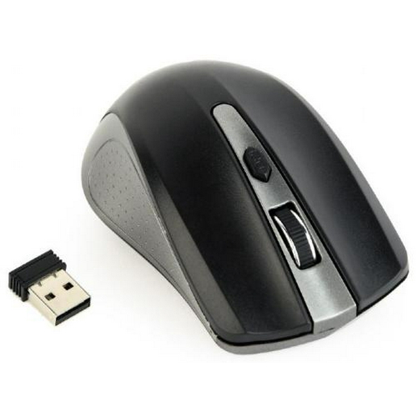 Миша Gembird MUSW-4B-04-GB бездротова, Grey/Black, dpi:1600, USB, 2xAAА (MUSW-4B-04-GB)