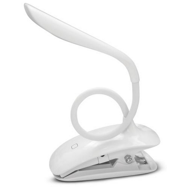 Лампа настільна ColorWay Flexible & Clip, White, із вбудованим акумулятором, сенсорне керування, 14 LED SMD, 115 лм, 500 mAh (CW-DL04FCB-W) - 2