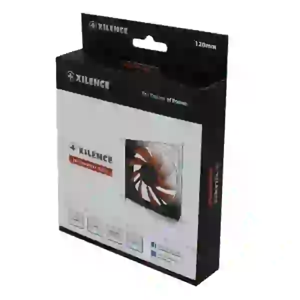 Вентилятор 120 мм, Xilence XF042, Black/Red, PWM, підшипник рідинного ковзання, 120x120x25 мм, 500-1500 об/хв, до 28 dB, 4-pin - 3