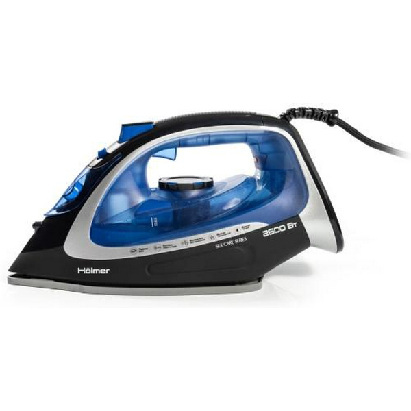 Праска Holmer HIC-2640, Blue/Black, 2600W, кераміка, паровий удар 140 г/хв, постійна подача пари 40 г/хв, вертикальне відпарювання, очищення від накипу - 2