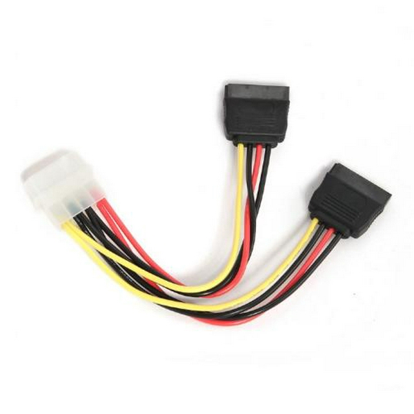Перехідник живлення Molex (M) - 2 x SATA (F), 15 см, Cablexpert (CC-SATA-PSY) - 2