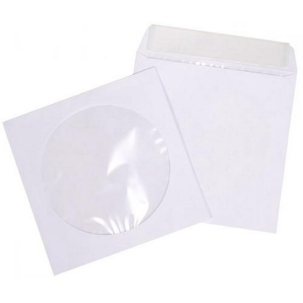 Конверт для CD/DVD, Patron, паперовий, з віконцем, 100 од (INS-D044)