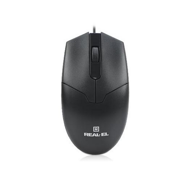 Миша REAL-EL RM-208, Black, USB, оптична, 1000 dpi, 3 кнопки, 1,2 м - 6