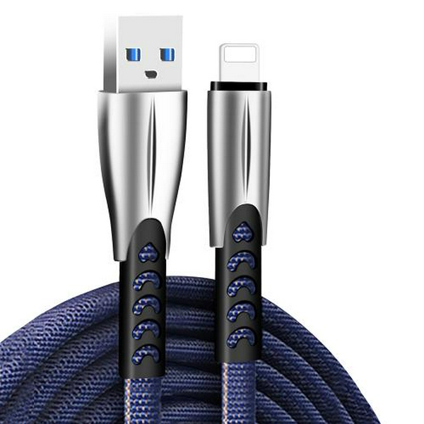 Кабель USB AM - Lightning, 1 м, Blue, ColorWay, 2.4A (CW-CBUL010-BL) - 2