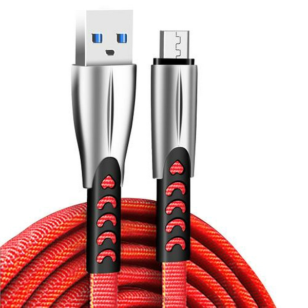 Кабель USB 2.0 AM - microUSB (5P), 1 м, Red, ColorWay, 2.4A (CW-CBUM011-RD) - 2