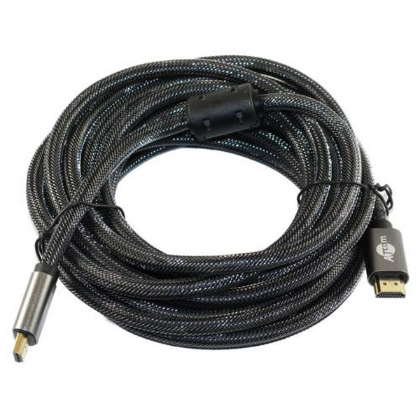 Кабель HDMI (M) - HDMI (M), 5 м, Black, Atcom, V2.1 (23785)