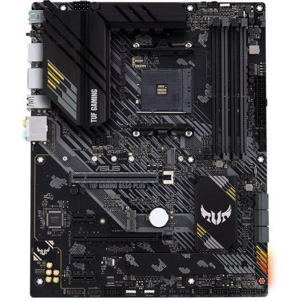Мат.плата AM4 (B550) Asus TUF GAMING B550-PLUS, B550, 4xDDR4, CrossFire, Int.Video(CPU), 6xSATA3, 2xM.2, 1xPCI-E 16x 4.0, 1xPCI-E 16x 3.0, 3xPCI-E 1x 3.0, 1xM.2 (Key E), ALC S1200A, RTL8125B, 8xUSB3.2/6xUSB2.0, HDMI/DP, ATX - 2