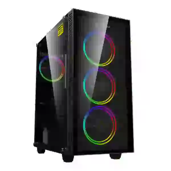Корпус GameMax Draco XD, Black, без БЖ, Mid Tower, для ATX / Micro ATX / Mini ITX, 1xUSB 2.0, 1xUSB 3.0, 4x120 мм ARGB Fan, бічна панель із загартованого скла