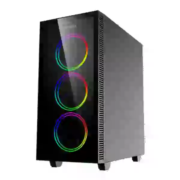 Корпус GameMax Draco XD, Black, без БЖ, Mid Tower, для ATX / Micro ATX / Mini ITX, 1xUSB 2.0, 1xUSB 3.0, 4x120 мм ARGB Fan, бічна панель із загартованого скла - 3