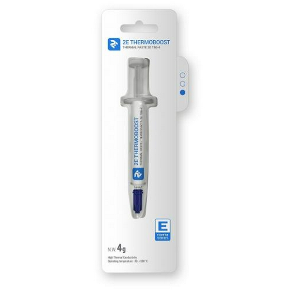 Термопаста 2E Thermoboost Expert, 4 г, шприц, 5.6 Вт/мК, -30°C / +280°C (2E-TB6-4)