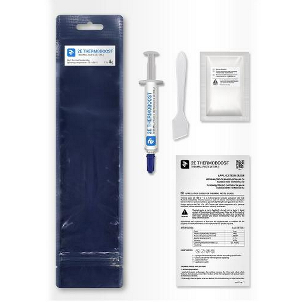 Термопаста 2E Thermoboost, 3 г, шприц, 4.63 Вт/мК, -30°C / +280°C (2E-TB5-4) - 2