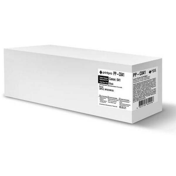 Картридж Canon 041, Black, LBP312, MF522X/MF525X, 10 000 стор, PrintPro (PP-C041)