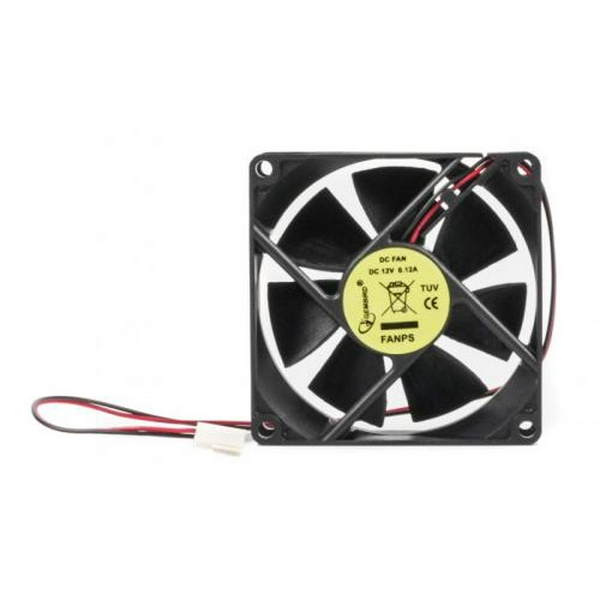 Вентилятор 80 мм, Gembird FANPS, Black, 80x80x25 мм, для блока живлення, 2-pin