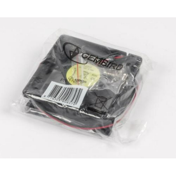 Вентилятор 80 мм, Gembird FANPS, Black, 80x80x25 мм, для блока живлення, 2-pin - 2