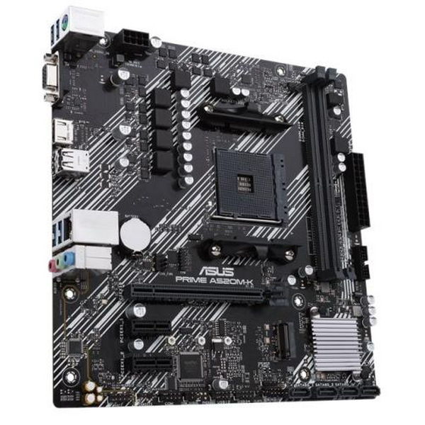 Мат.плата AM4 (A520) Asus PRIME A520M-K, A520, 2xDDR4, Int.Video(CPU), 4xSATA3, 1xM.2, 1xPCI-E 16x 3.0, 2xPCI-E 1x 3.0, ALC887, RTL8111H, 6xUSB3.2/6xUSB2.0, VGA/HDMI, MicroATX - 4