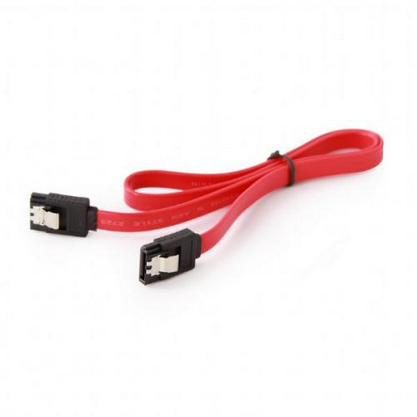 Кабель SATA, Red, 50 см, Cablexpert, із засувками (CC-SATAM-DATA) - 2