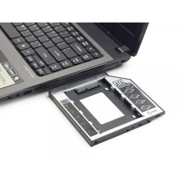 Шасі для ноутбука Gembird, Black, 12.7 мм, для SATA 2.5", алюмінієвий корпус (MF-95-02) - 3
