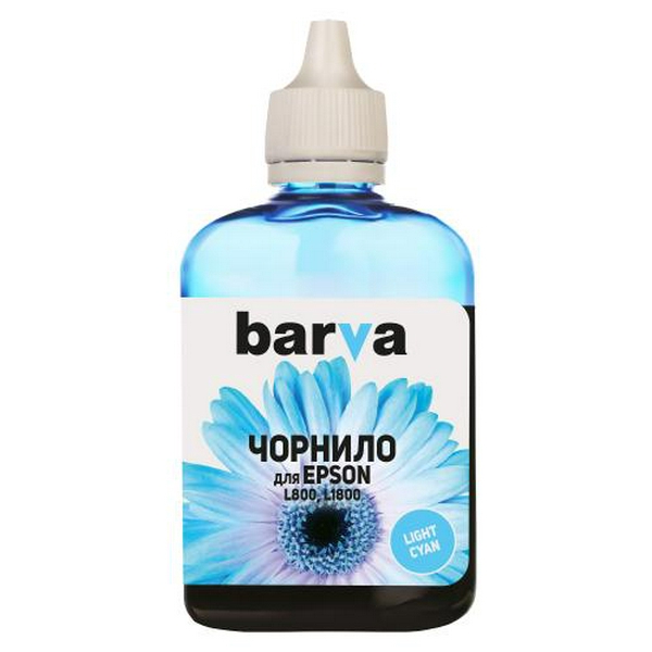 Чорнило Barva Epson 673, Light Cyan, для L800/L805/L810/L850/L1800, 90 мл, водорозчинне (L800-416)