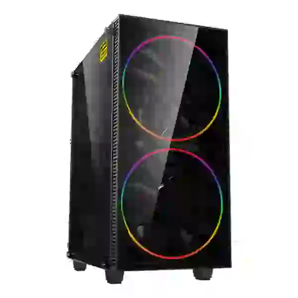 Корпус GameMax Black Hole, без БЖ, Midi Tower, ATX / Micro ATX / Mini ITX, USB 3.0, USB 2.0, 2x200 мм LED, 421x210x460 мм, 0.5 мм, 5.9кг