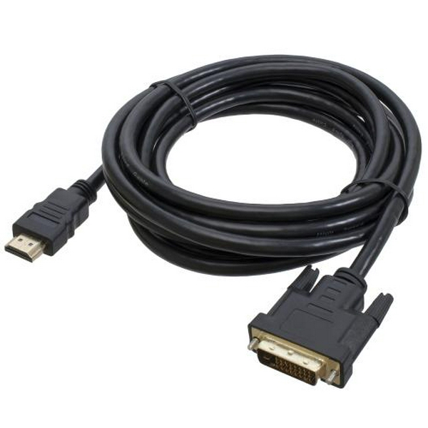 Кабель HDMI (M) - DVI-D (M, 24-pin), 3 м, Black, Patron (PN-DVI-HDMI-30)