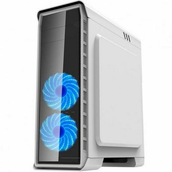 Корпус GameMax Elysium White, без БЖ, Midi Tower, ATX / Micro ATX / Mini ITX, 1хUSB 3.0, 2хUSB 2.0, 4x120 мм LED, 400x185x470 мм, 0.5 мм, 4.7 кг - 2